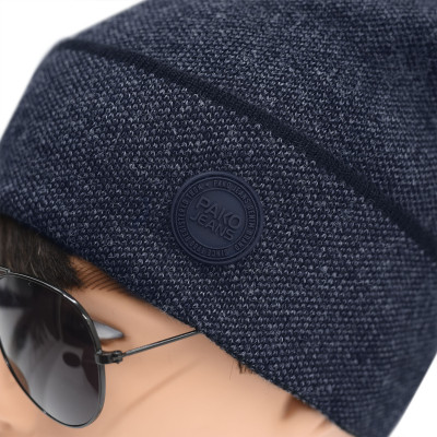 CZAPKA męska ZIMOWA na Mrozy Elastyczna Beanie Z.97 GRANATOWA - Pakojeans.pl