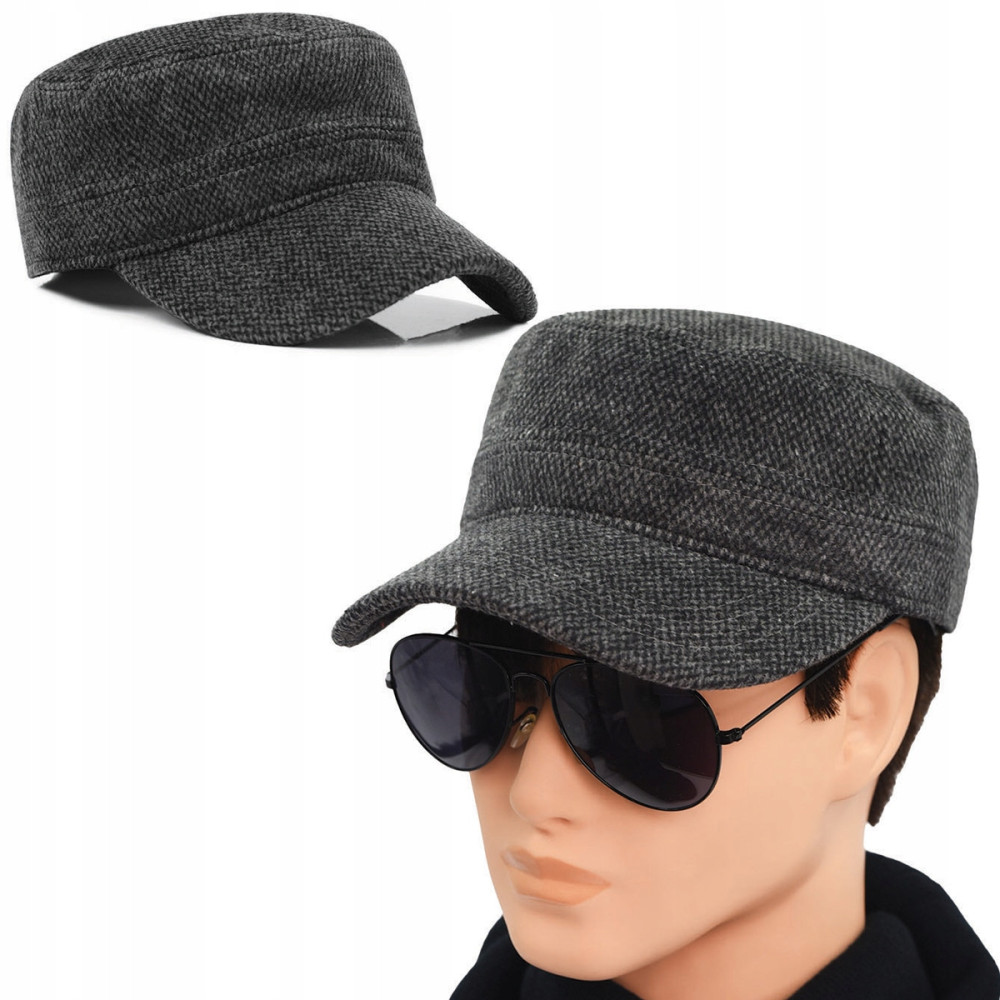 CZAPKA Zimowa z Daszkiem Patrolówka MĘSKA Ocieplana 142-1 SZARA - Pakojeans.pl CZAPKA Zimowa z Daszkiem Patrolówka MĘSKA Ocieplana 142-1 SZARA - Pakojeans.pl