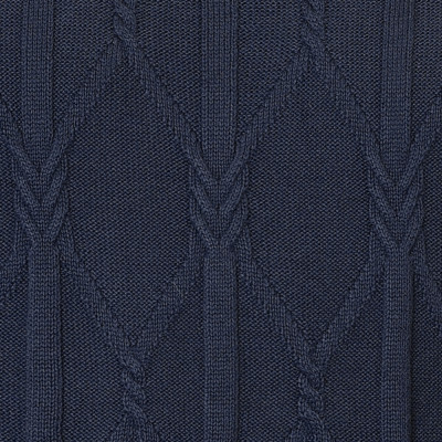 Elegancki SWETER Męski z Warkoczem RINE GRANATOWY Bawełniany Pako Jeans - Pakojeans.pl