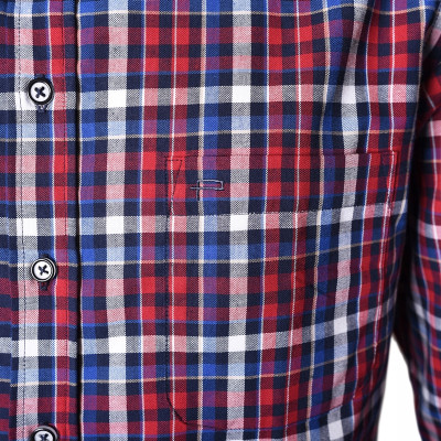 KOSZULA Męska z Długim Rękawem w KRATKĘ Bawełniana AMES Regular Fit Pako Jeans - Pakojeans.pl