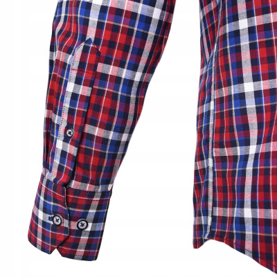 KOSZULA Męska z Długim Rękawem w KRATKĘ Bawełniana AMES Regular Fit Pako Jeans - Pakojeans.pl
