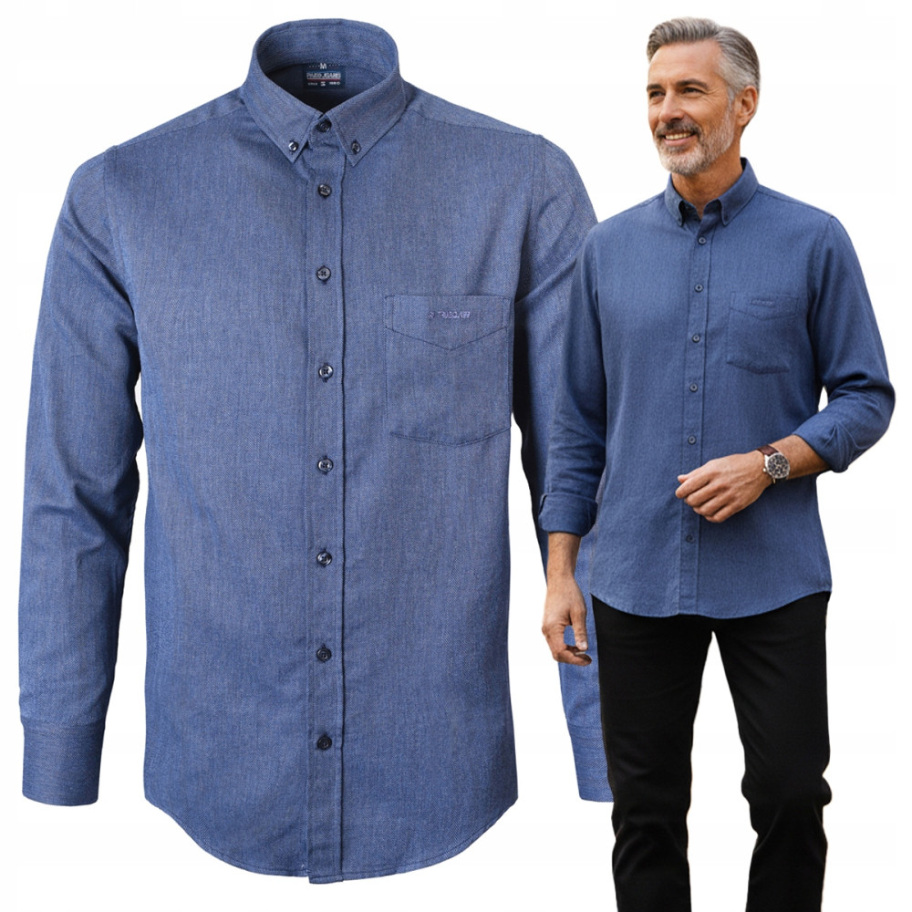 KOSZULA Męska z Długim Rękawem JODEŁKA ETMA Bawełniana Regular Fit - Pakojeans.pl