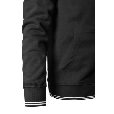 Sportowa BLUZA Męska Rozpinana z Kapturem Ocieplana TUR CZARNA Pako Jeans - Pakojeans.pl