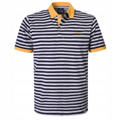 POLO Koszulka Męska w PASKI Bawełniana TONY Elegancka Pako Jeans - Pakojeans.pl
