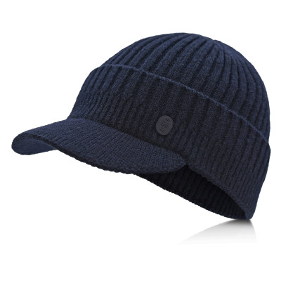 CZAPKA zimowa z daszkiem sportowa elastyczna GRANATOWA Pako Jeans - Pakojeans.pl