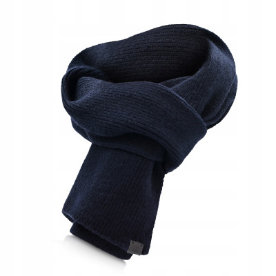 Szal Szalik Zimowy Męski Damski Ciepły Mięsisty Granat PREMIUM Pako Jeans