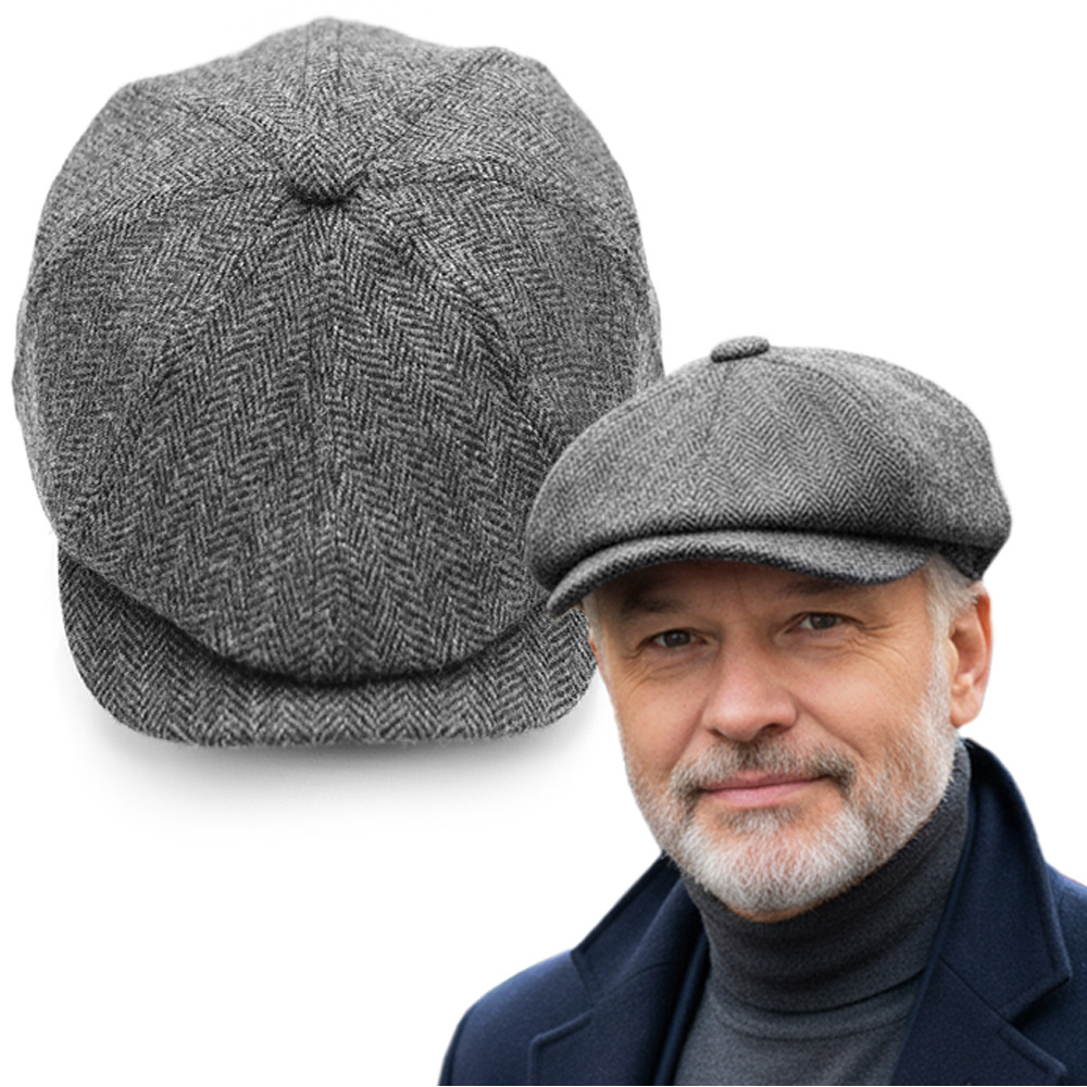 Kaszkiet Męski Zimowy Ocieplany Czapka PREMIUM 100% WEŁNIANA Pako Jeans - Pakojeans.pl Kaszkiet Męski Zimowy Ocieplany Czapka PREMIUM 100% WEŁNIANA Pako Jeans - Pakojeans.pl