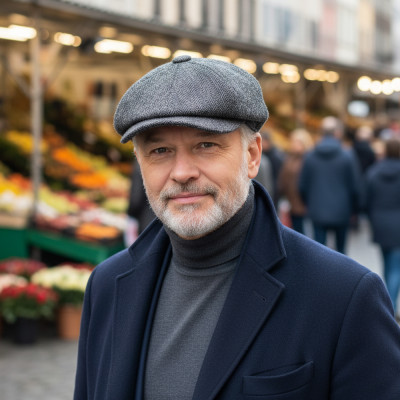Kaszkiet Męski Zimowy Ocieplany Czapka PREMIUM 100% WEŁNIANA Pako Jeans - Pakojeans.pl
