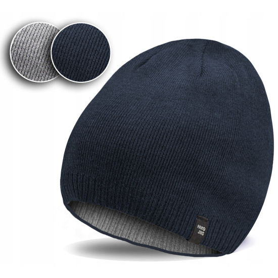 CZAPKA beanie dzianinowa zimowa DWUSTRONNA Ciepła Pako Jeans - Pakojeans.pl