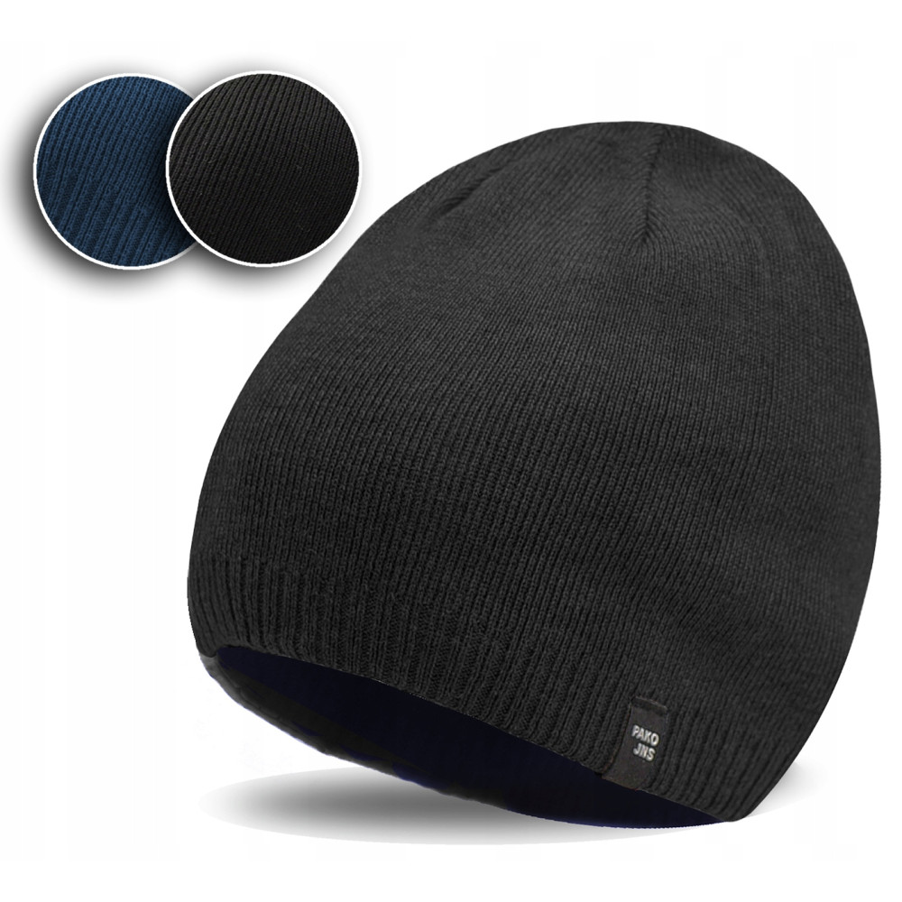 CZAPKA beanie dzianinowa zimowa DWUSTRONNA Ciepła Pako Jeans - Pakojeans.pl