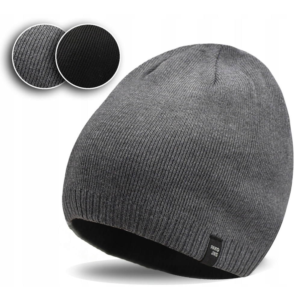 CZAPKA beanie dzianinowa zimowa DWUSTRONNA Ciepła Pako Jeans - Pakojeans.pl