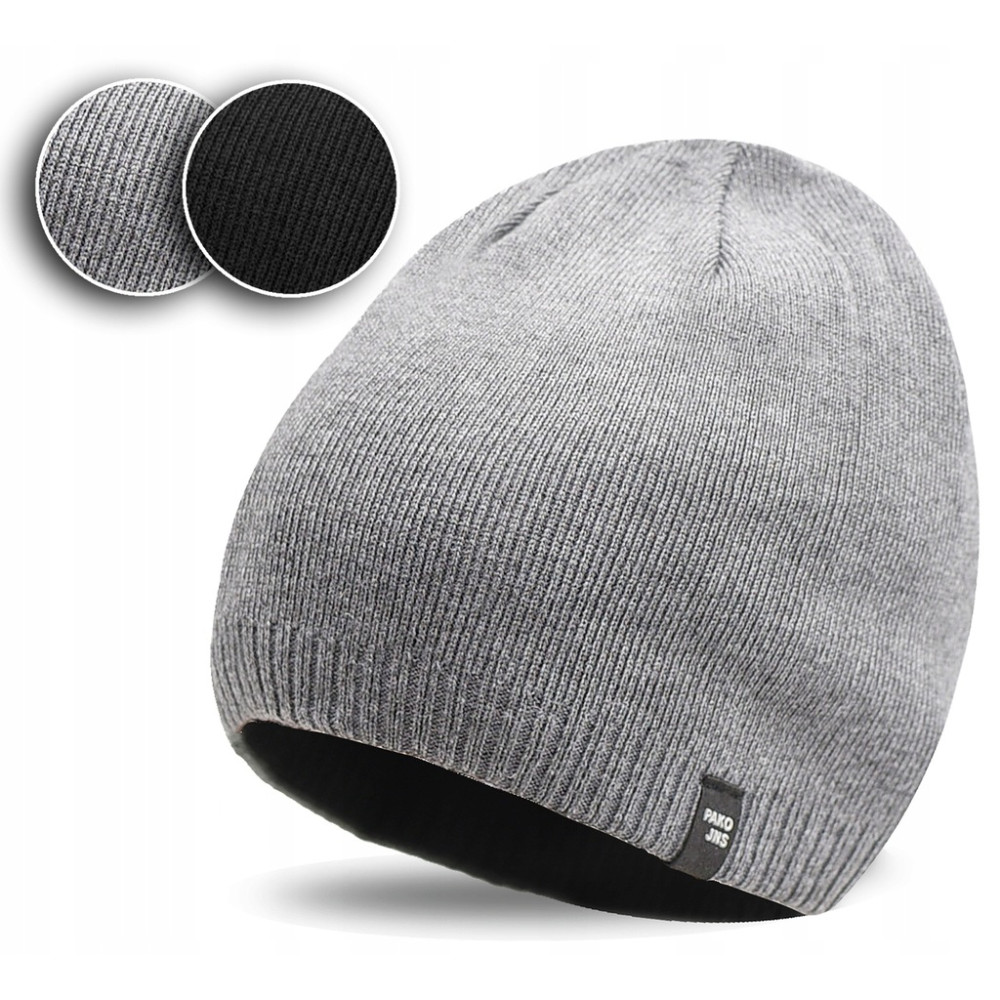 CZAPKA beanie dzianinowa zimowa DWUSTRONNA Ciepła Pako Jeans - Pakojeans.pl
