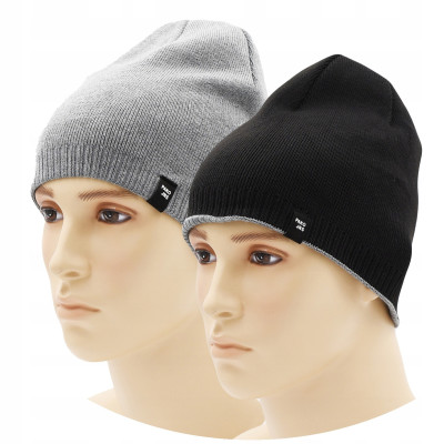 CZAPKA beanie dzianinowa zimowa DWUSTRONNA Ciepła Pako Jeans - Pakojeans.pl