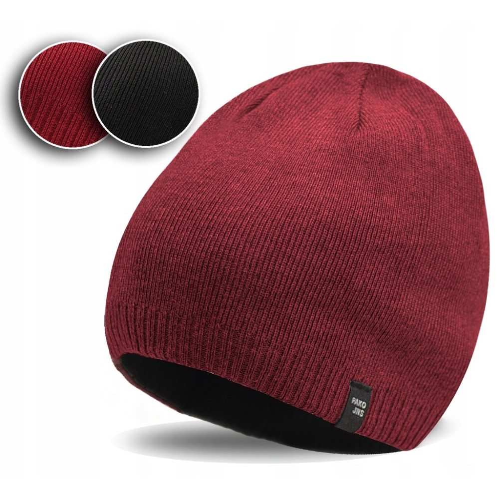 CZAPKA beanie dzianinowa zimowa DWUSTRONNA Ciepła Pako Jeans - Pakojeans.pl