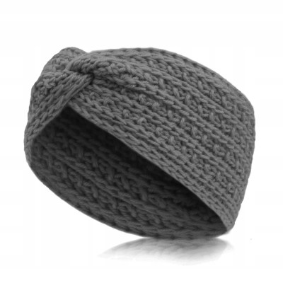 OPASKA Zimowa DAMSKA Turban Na Głowę Na Uszy Przeplatana Ciepła CIEMNOSZARA - Pakojeans.pl