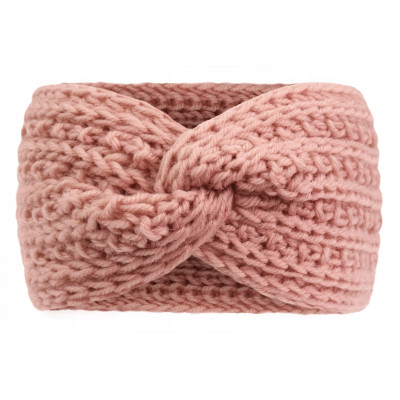 OPASKA Zimowa DAMSKA Turban Na Głowę Na Uszy Przeplatana Ciepła RÓŻOWA - Pakojeans.pl