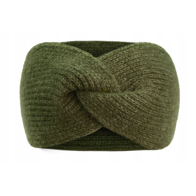 Komplet Damski OPASKA i KOMIN Ciepły Zestaw Zimowy PREMIUM Zielony - Pakojeans.pl