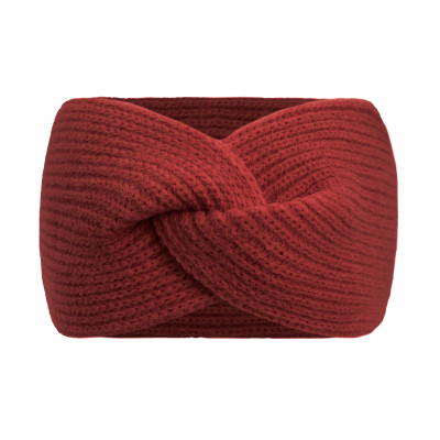 Komplet Damski OPASKA i KOMIN Ciepły Zestaw Zimowy PREMIUM Bordowy - Pakojeans.pl