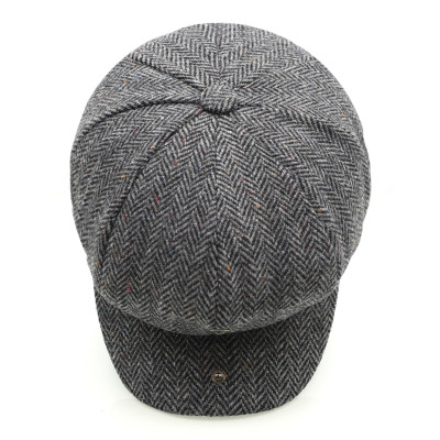 Kaszkiet męski OCIEPLANY Czapka Old School 40% WEŁNY Pako Jeans Retro Style - Pakojeans.pl