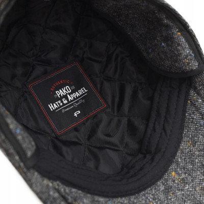 Kaszkiet Męski Ocieplany z Nausznikami Czapka PREMIUM 60% WEŁNA Pako Jeans - Pakojeans.pl