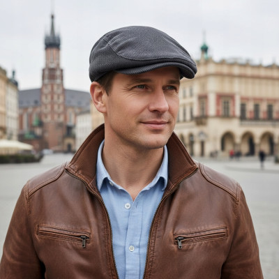 KASZKIET Męski Zimowy Ocieplany SZTRUKSOWY Bawełniany SZARY Pako Jeans - Pakojeans.pl