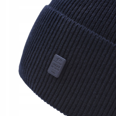 CZAPKA Męska ZIMOWA Elastyczna z Wiskozą Wygodna GRANATOWA Pako Jeans - Pakojeans.pl