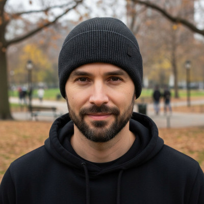 CZAPKA Męska ZIMOWA Elastyczna z Wiskozą Wygodna GRAFITOWA Pako Jeans - Pakojeans.pl