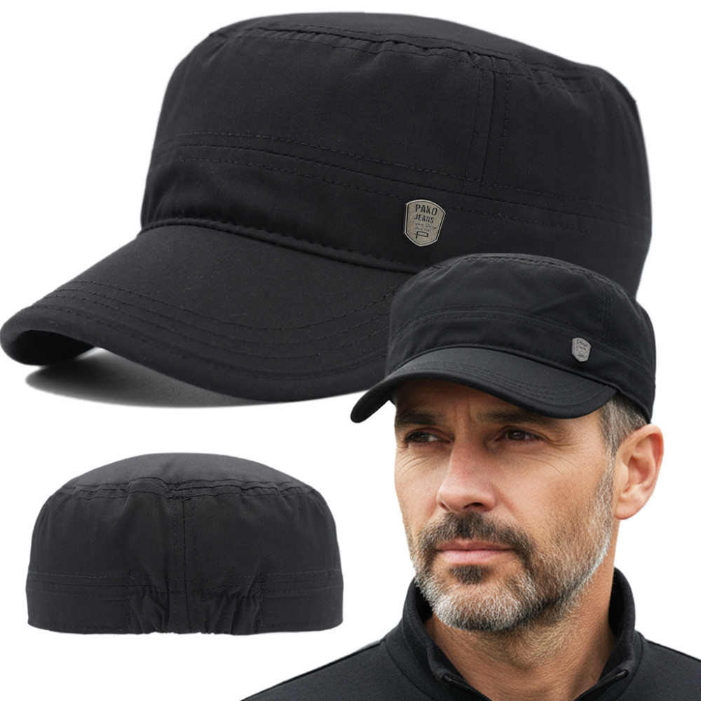 PATROLÓWKA Męska Czapka z Daszkiem Ocieplana z Podszewką CZARNA Pako Jeans - Pakojeans.pl PATROLÓWKA Męska Czapka z Daszkiem Ocieplana z Podszewką CZARNA Pako Jeans - Pakojeans.pl