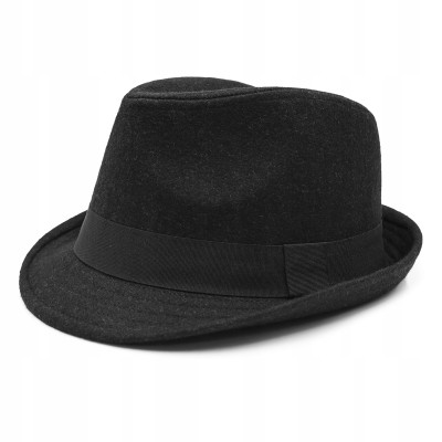 Kapelusz Męski Zimowy Wełniany Czarny Ponadczasowa Elegancja Pako Jeans - Pakojeans.pl