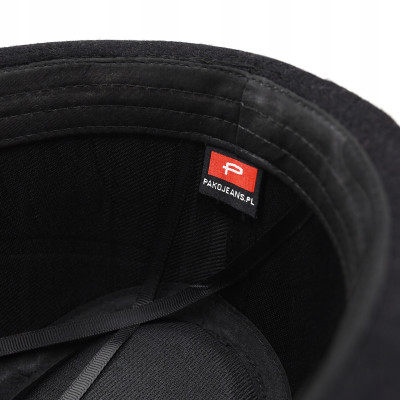 Kapelusz Męski Zimowy Wełniany Czarny Ponadczasowa Elegancja Pako Jeans - Pakojeans.pl