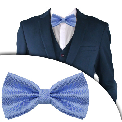 Elegancka męska muszka w pudełku NIEBIESKA - Pakojeans.pl