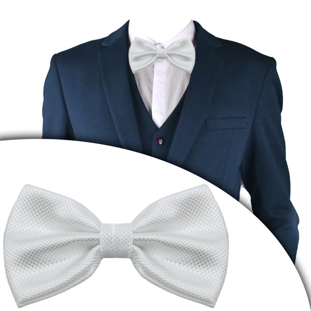 Elegancka męska muszka w pudełku BIAŁA - Pakojeans.pl