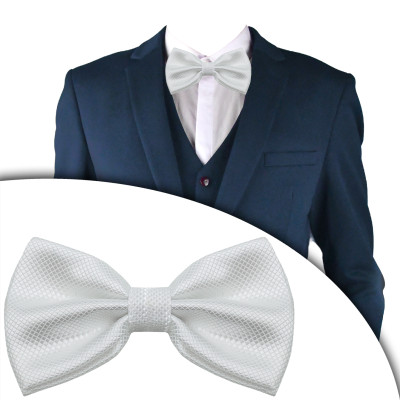 Elegancka męska muszka w pudełku BIAŁA - Pakojeans.pl