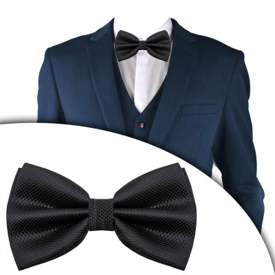 Elegancka męska muszka w pudełku CZARNA - Pakojeans.pl