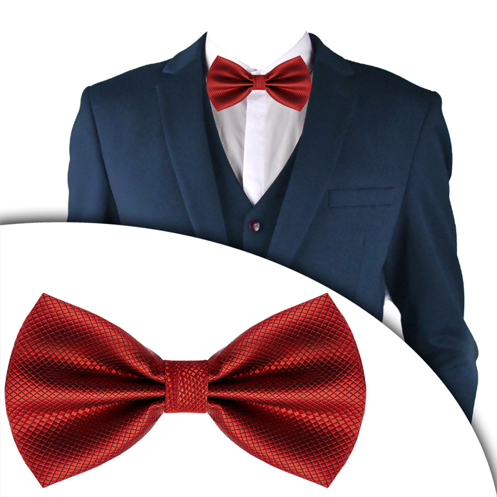 Elegancka męska muszka w pudełku BORDOWA - Pakojeans.pl