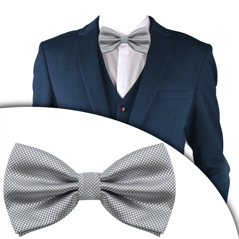 Elegancka męska muszka w pudełku SZARA - Pakojeans.pl