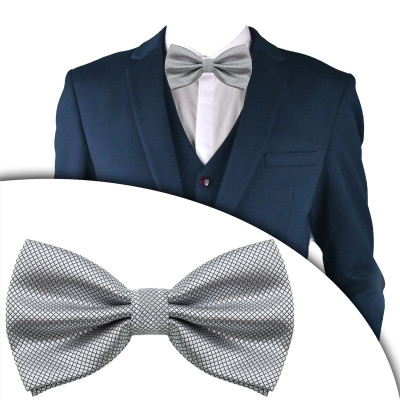 Elegancka męska muszka w pudełku SZARA - Pakojeans.pl