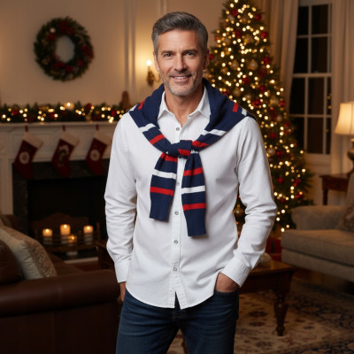 Zestaw męski premium - koszula i sweter, elegancki prezent dla mężczyzny - Pakojeans.pl