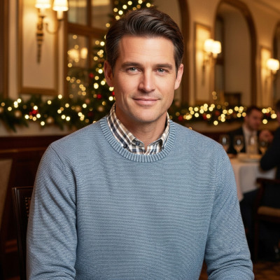 Zestaw męski premium - koszula i sweter, elegancki prezent dla mężczyzny - Pakojeans.pl