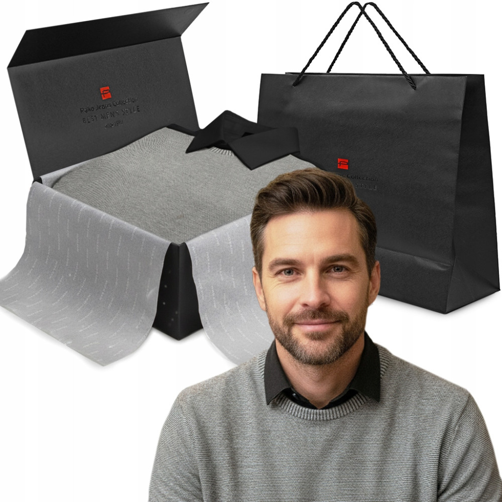 Zestaw męski premium - koszula i sweter, elegancki prezent dla mężczyzny - Pakojeans.pl Zestaw męski premium - koszula i sweter, elegancki prezent dla mężczyzny - Pakojeans.pl