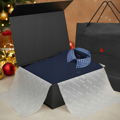 Zestaw męski premium - koszula i sweter, elegancki prezent dla mężczyzny - Pakojeans.pl