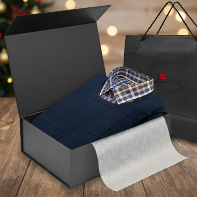 Zestaw męski premium - koszula i sweter, elegancki prezent dla mężczyzny - Pakojeans.pl