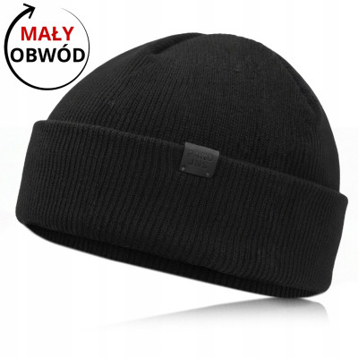 CZAPKA Dokerka i RĘKAWICZKI Zestaw Dzianinowy Dla Niego CZARNY Pako Jeans - Pakojeans.pl