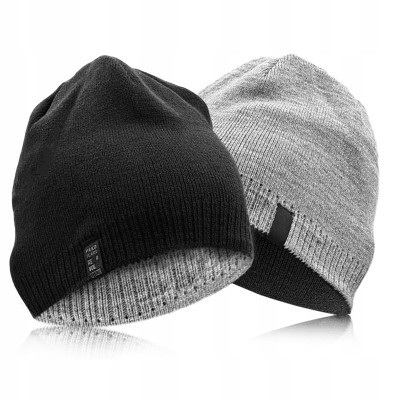 CZAPKA Dwustronna i RĘKAWICZKI Zestaw na Zimę Dla Niego Pako Jeans - Pakojeans.pl