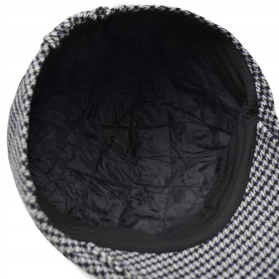 Kaszkiet Męski Zimowy Ocieplany Elegancka Czapka w Peptikę Pako Jeans - Pakojeans.pl