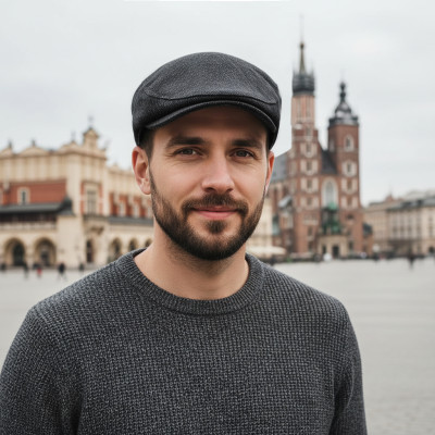 Kaszkiet Męski Zimowy Ocieplany Elegancka Czapka w Jodełkę Pako Jeans - Pakojeans.pl