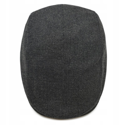 Kaszkiet Męski Zimowy Ocieplany Elegancka Czapka w Jodełkę Pako Jeans - Pakojeans.pl