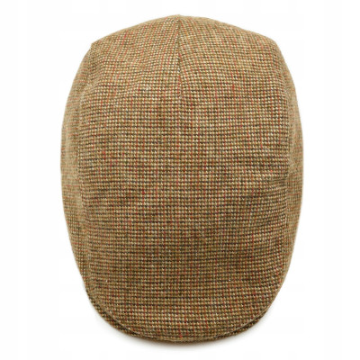 Kaszkiet Męski Zimowy Ocieplany Elegancka Czapka Krata 30% Wełny Pako Jeans - Pakojeans.pl