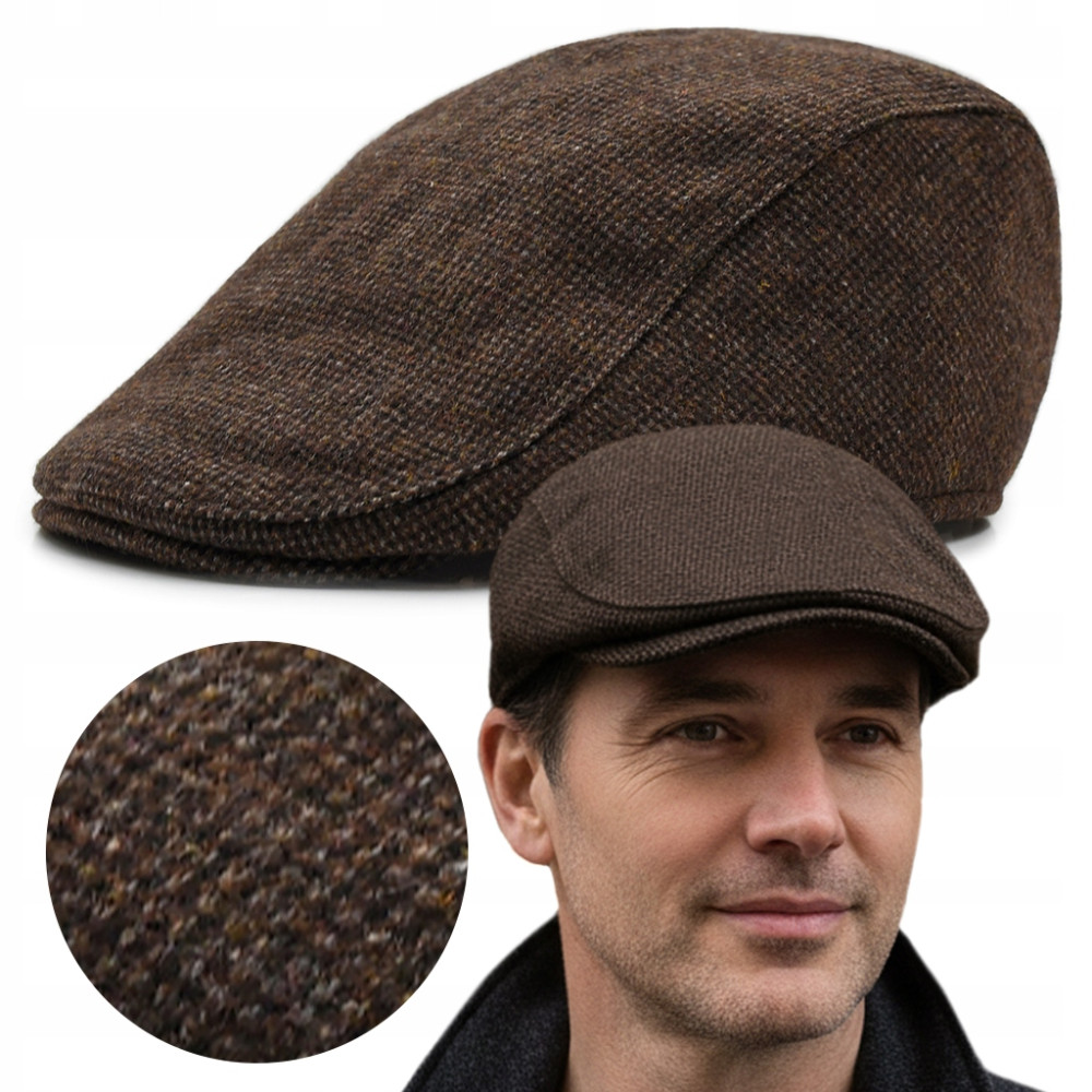 Kaszkiet Męski Zimowy Ocieplany Elegancka Czapka Krata 30% Wełny Pako Jeans - Pakojeans.pl Kaszkiet Męski Zimowy Ocieplany Elegancka Czapka Krata 30% Wełny Pako Jeans - Pakojeans.pl