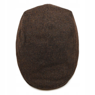 Kaszkiet Męski Zimowy Ocieplany Elegancka Czapka Krata 30% Wełny Pako Jeans - Pakojeans.pl